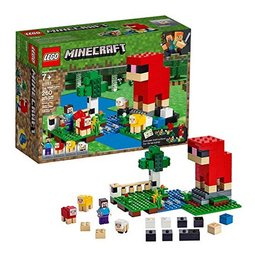 Kit De Construcción Lego Minecraft The Wool Farm 21153 (260