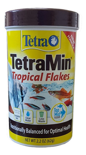 Alimento Para Peces Tetra Min Tropical Flakes Escamas 62 Gr