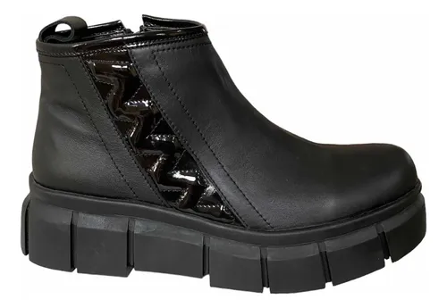 comprar Botineta De Cuero Bota De Mujer Plataforma De Moda