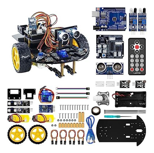 Kit De Chasis De Coche Robot Inteligente 2wd Módulo Ultrasón