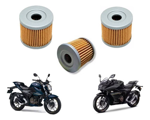 Filtro De Aceite Suzuki Gixxer 250 Sf Incluye 3 Piezas