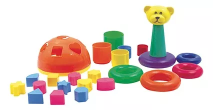 Jogo Educativo Baby Toys Set Encaixe 24 Peças Pica Pau 580