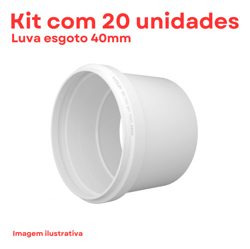 Kit Luva Esgoto 40mm Fortlev - Embalagem Com 20 Un.