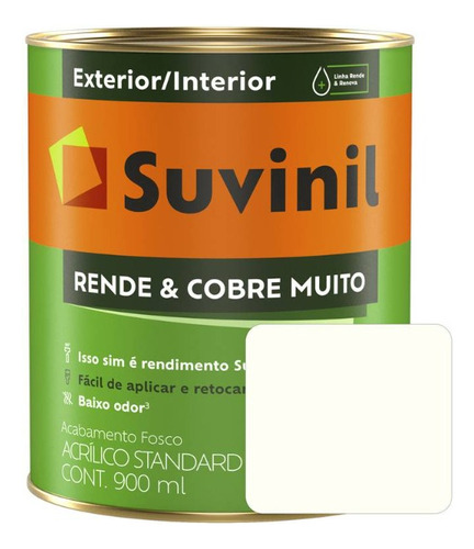 Pintura Latex Suvinil Rinde Y Cubre Mucho 3.6lts Int-ext