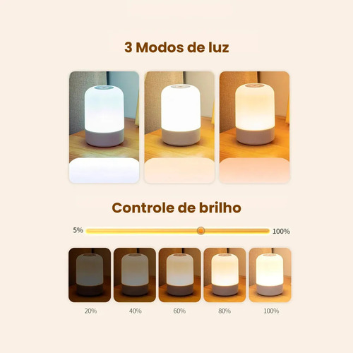 Lámpara De Escritorio Led Recargable Para Dormitorio, Set De
