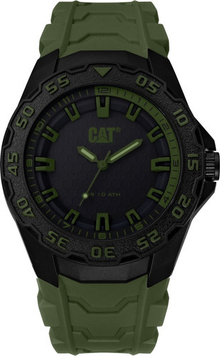 Reloj Caterpillar Hombre Motion Evo Lh. Sumergible Color Del Fondo Verde Color De La Malla Verde