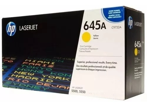 Toner Hp C9732a 9732 645a 645 Amarillo Original 5500 5550