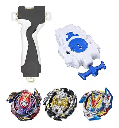 Beyblades Lançador e Grip Burst, lançador de corda de batalha com