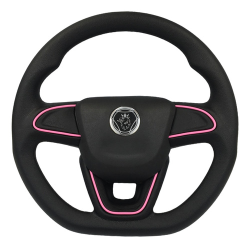 Volante Novo Rosa Prata Logo Preto Para Scania P94 360