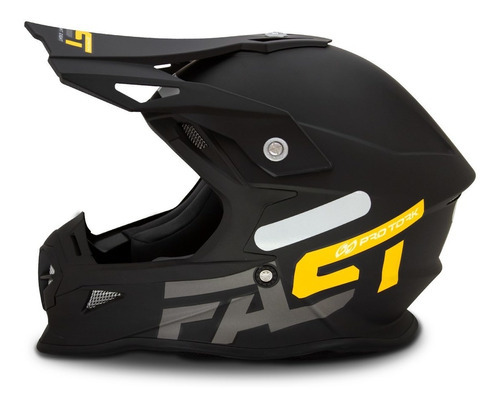 Capacete Para Moto Motocross Trilha Fast 788 Solid Pro Tork Cor Amarelo Tamanho Do Capacete 60