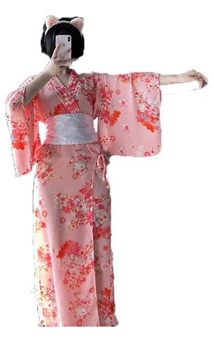 Kimono De Geisha Para Mujer, Disfraz De Yukata, Vendaje, Cos