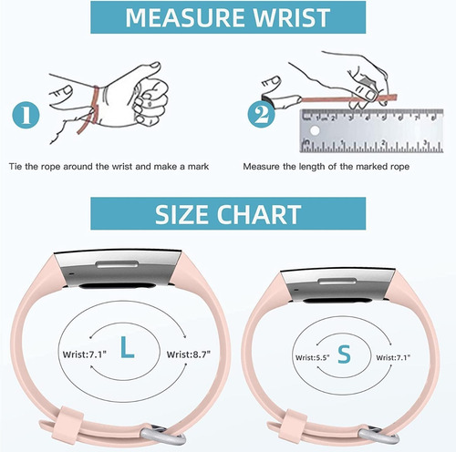Imagen 5 de 9 de 3 Mallas De Reloj Fitbit Charge 3 / 4 Small Pequeño