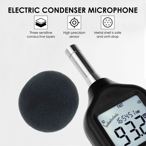 Medidor De Decibelios Digital 30db A 130db Profesional