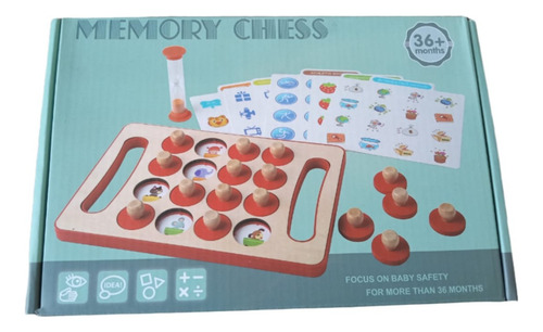 Juego Memoria Madera Didáctico Para Niños Memory Chess