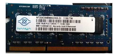 Memoria RAM  2GB 1 Nanya NT2GC64B88G0NS-DI