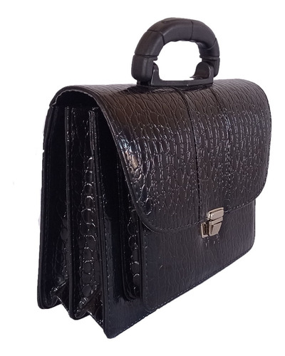 Pasta Executiva Ccb Bolsa Capanga Brilho Preto Ap R1672