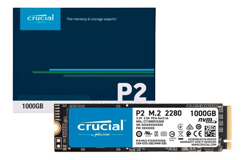 Disco Duro Solido Interno M.2   2tb Crucial Nvme