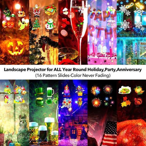 Luces De Proyector De Navidad Para Halloween Control Remoto