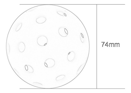 * 2 X 6x Bolas De Pickleball, Bola De Tamaño Oficial, Bola
