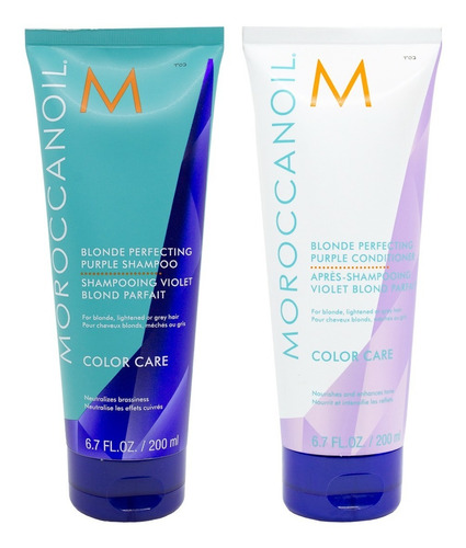 Kit Moroccanoil Kit Color Care Shampoo + Enjuague Silver 3c