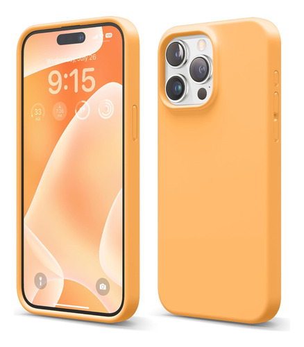 Funda Elago Para iPhone 15 Pro Max De Silicona/naranja