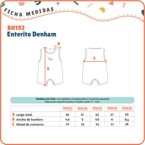 Enterito Denham Con Estampa Naranja Mandarina Bebe Capuchino 02