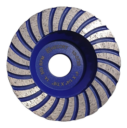 Imagen 1 de 7 de Copa Diamante Azul 4 PuLG Desbaste Marmol