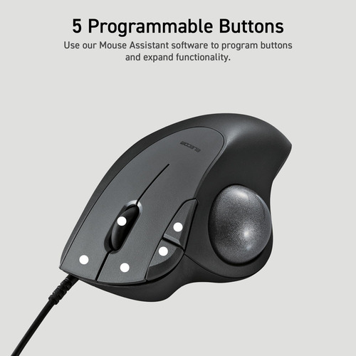 Conexão Usb-a Com Fio Trackball Elecom Ist Preta (m-it11urb)