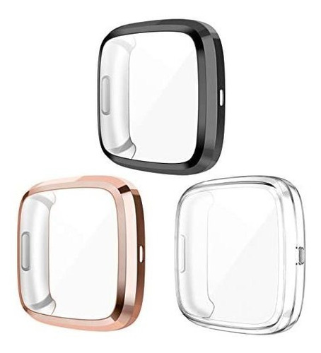 Wepro Protector De La Pantalla Caso Compatible Con Fitbit Ve