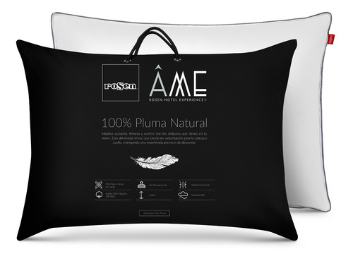 Imagen 5 de 6 de Rosen Almohada Pluma Natural Ame 90% Wgd Americana 50x70 Cm
