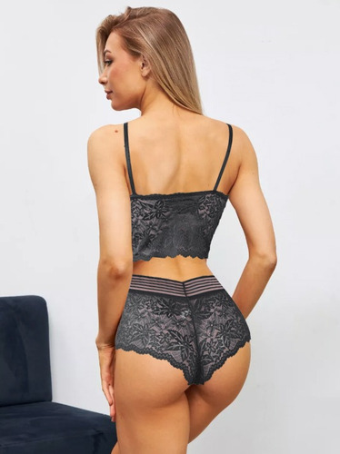 C^ Coordinado Lenceria Interior De Mujer Encaje Conjunto