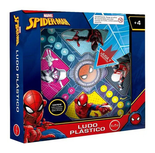Juego De Mesa Ludo Plástico Marvel Spider Man Royal Febo
