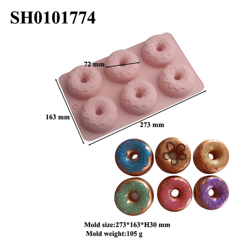 Molde Silicona Donas