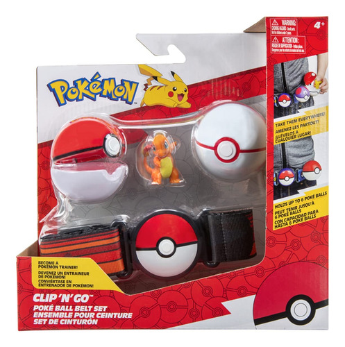 Pokémon Cinturón De Entrenador Charmander Con 2 Pokebolas