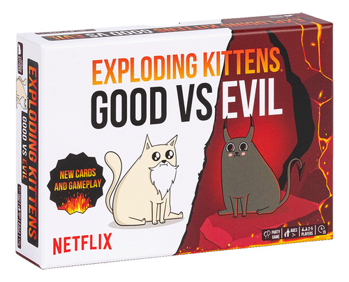 Exploding Kittens Good Vs Evil Juego Mesa Cartas Netflix