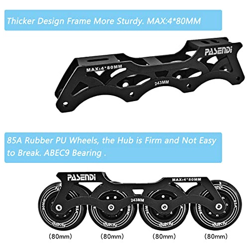 Patines Línea Profesionales Ruedas De 4x80 Mm, Patines...