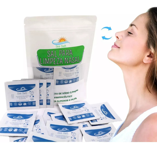 Cloreto De Sódio, Soro Lavagem Nasal Bebê Kit C/180 Sachês Branco
