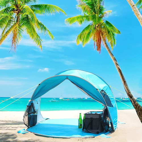 Wolfwise Upf 50+ Easy Pop Tienda De Playa De 3 A 4 Personas