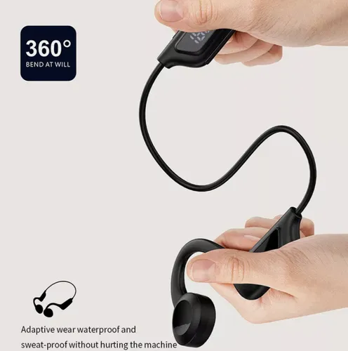 Auriculares Conducción Ósea Inalámbricos Bluetooth Deporte Negro