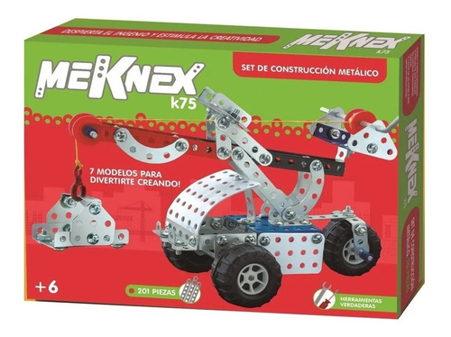 Set De Construcción Metálico Mecanex K75 De 201 Piezas.