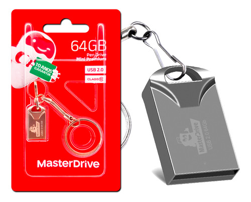 Pen Drive 64gb Mini Usb 2.0 Master Drive Em Metal