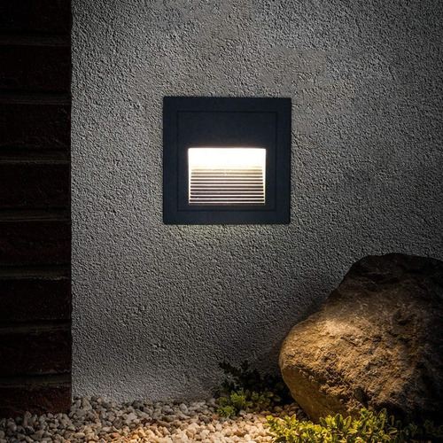 Imagen 4 de 9 de Aplique De Incrustar Nicho Led Guia Para Escalones 3w 3000k