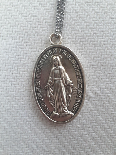 Medalla Milagrosa Virgen Inmaculada Con Cadena 