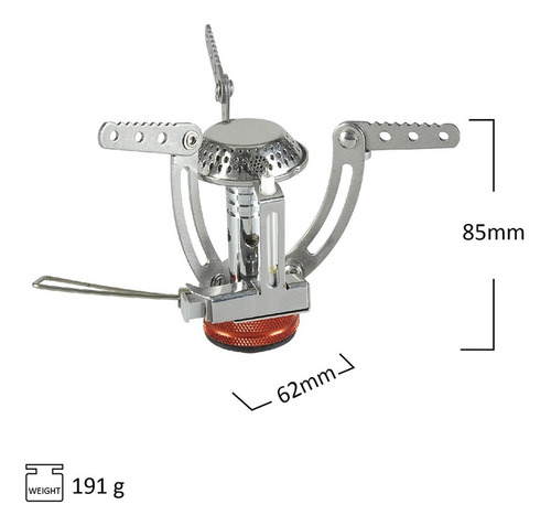 Imagen 2 de 10 de Calentador Mini Portatil Plegable Outdoor + Cartucho 230g