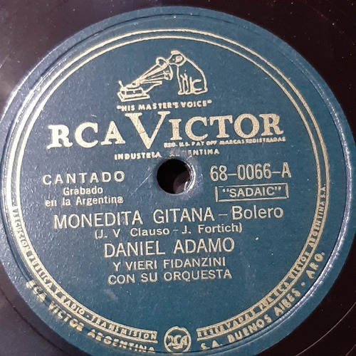 Pasta Daniel Adamo Vieri Fidanzini Rca Victor C282