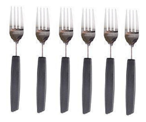 Kit 24 Talheres Garfo Faca Colher Inox Gaveteiro Faqueiro Cor Preto