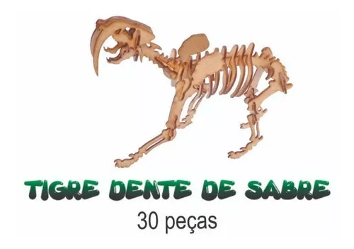 Tiranossauro Rex Pequeno 28 Peças em MDF Quebra Cabeça 3D Dinossauro, Mini  Cientista Brinquedos - Brinquedos Educativos e Criativos