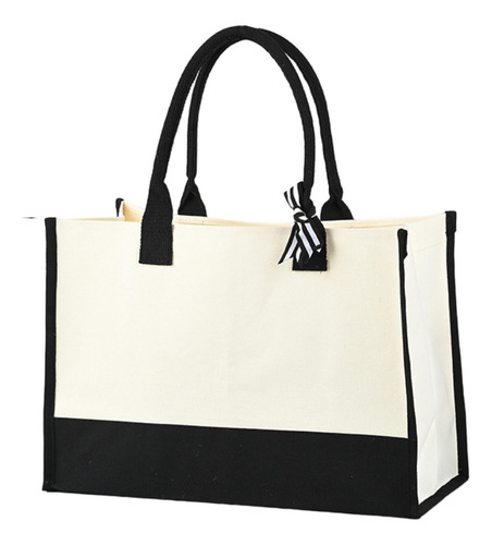 Bolsa De Lona Para Compras Y Lado Con Bolsillo Interior