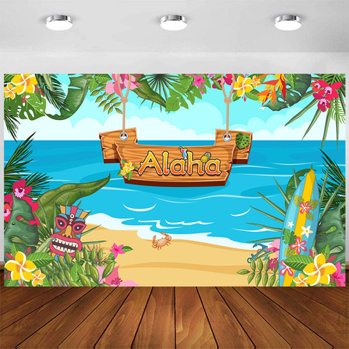 180x110cm Fotografia Cenários Havaiano Aloha Festa Mar