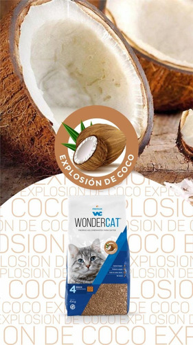 Piedras Aglomerantes Wondercat X 4 Kgs - Frangancia Coco